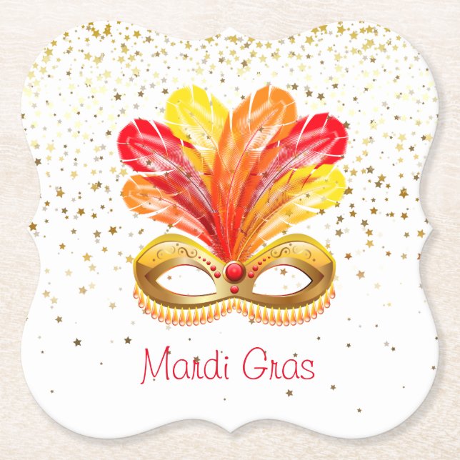 Mardi Gras Paper Untersetzer (Vorderseite)
