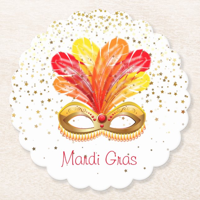 Mardi Gras Paper Untersetzer (Vorderseite)
