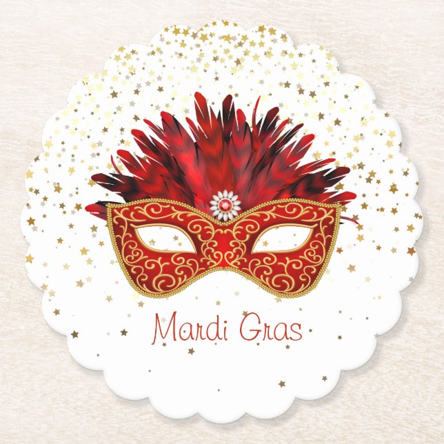 Mardi Gras Paper Untersetzer (Vorderseite)