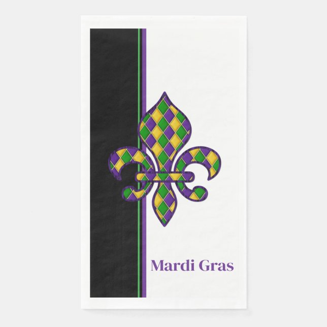 Mardi Gras Papier Handtücher Serviette (Vorderseite)