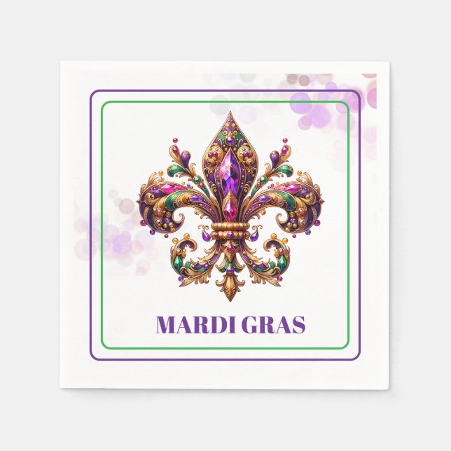 Mardi Gras-Papier-Servietten Serviette (Vorderseite)
