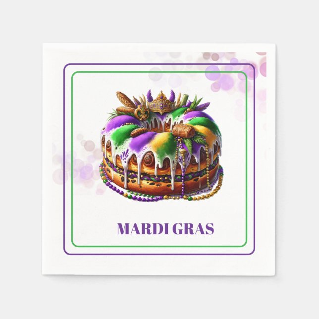 Mardi Gras-Papier-Servietten Serviette (Vorderseite)