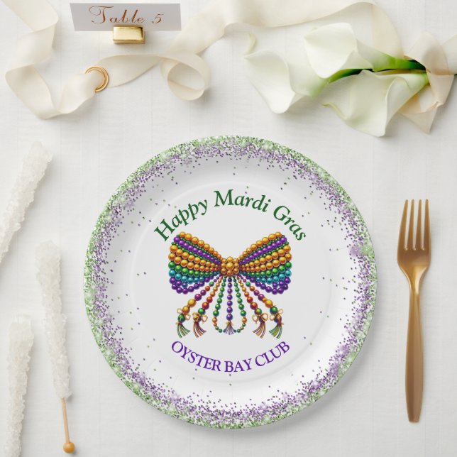 Mardi Gras Pappteller (Hochzeit)