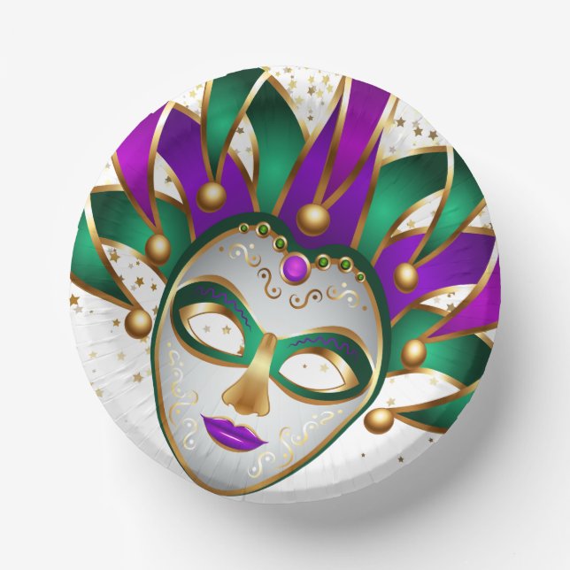Mardi Gras Pappteller (Vorderseite)