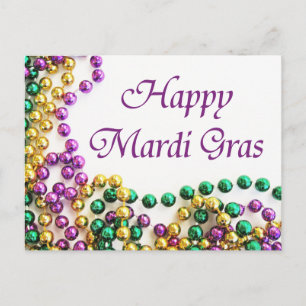 Mardi Gras Parade Beads Postkarte