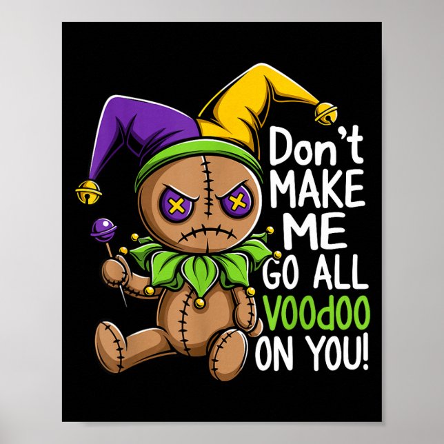 Mardi Gras Parade Stitch Voodoo Doll Jester Spooky Poster (Vorne)