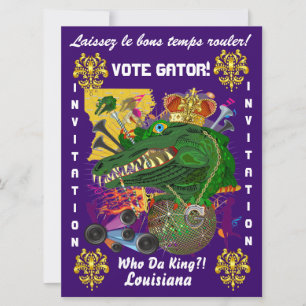 Mardi Gras Party Beste Ansicht Grosse Bitte beacht Einladung