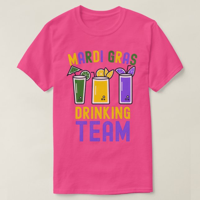 Mardi Gras Party Drink Team Crawfish Karneval P T-Shirt (Design vorne)