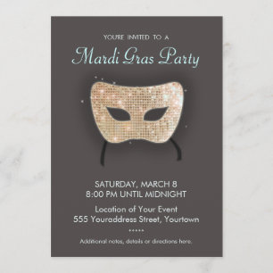 Mardi Gras Party Einladung