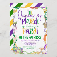 Mardi Gras Party Einladung