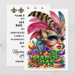 Mardi Gras - Party Einladung