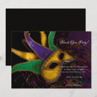 Mardi Gras Party Einladung