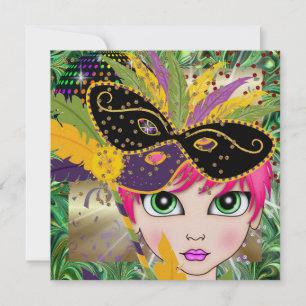 Mardi Gras Party Einladung der Kostüme durch den S