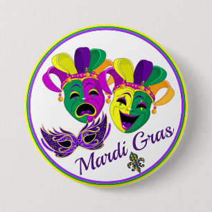 Mardi Gras Party Farbige Big Button Beads Maske