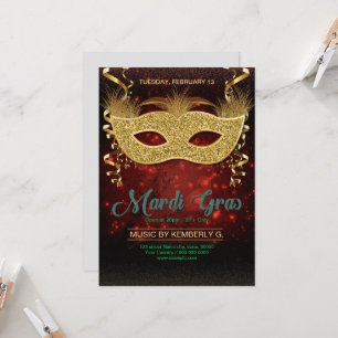 Mardi Gras Party Flyer Vorlage