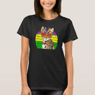 Mardi Gras-Party-Katzenmasken-Perlen 2 T-Shirt