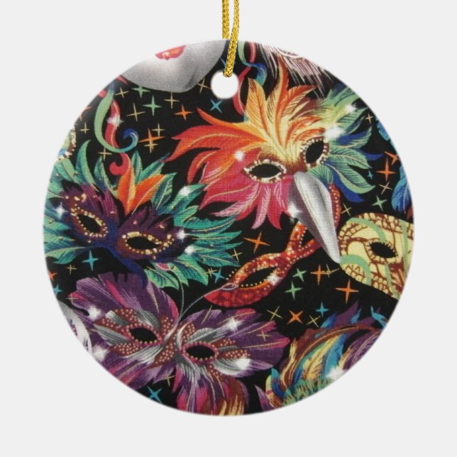 Mardi Gras Party Keramik Ornament (Vorne)