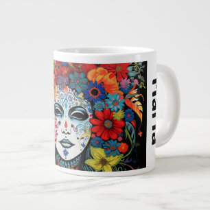 Mardi Gras Party Maske Ich brauche viel Kaffee Jumbo-Tasse