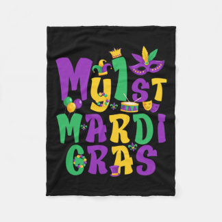Mardi Gras Party mein erstes Mardi Gras Outfit für Fleecedecke