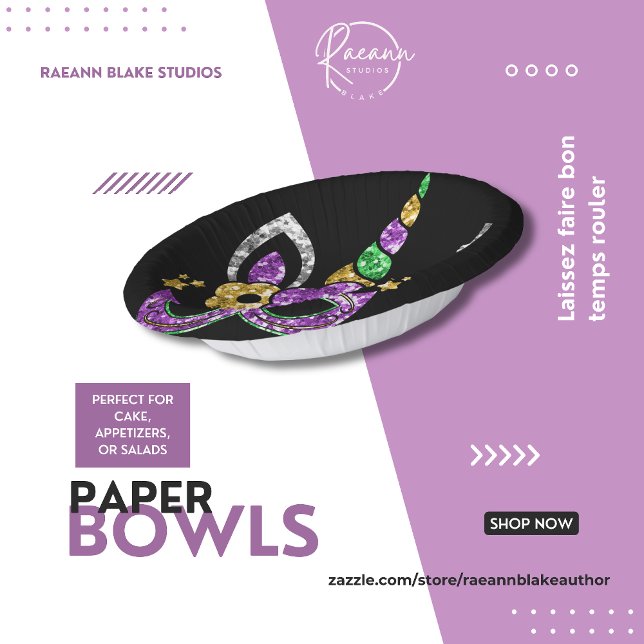 Mardi Gras Party Paper Bowls Pappteller (Von Creator hochgeladen)