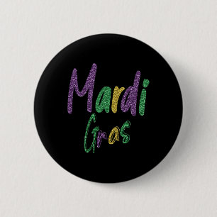 Mardi Gras Party Shirt Button