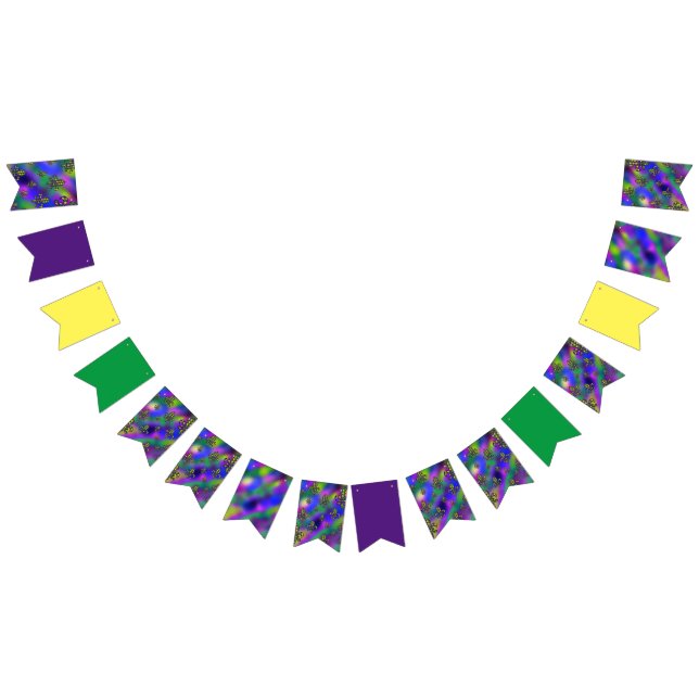 Mardi Gras Pattern Wimpelkette (Alle)