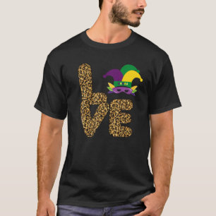 Mardi Gras Peace Liebe Funny Mardi Gras Carnival D T-Shirt