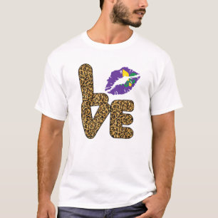 Mardi Gras Peace Liebe Funny Mardi Gras Carnival D T-Shirt
