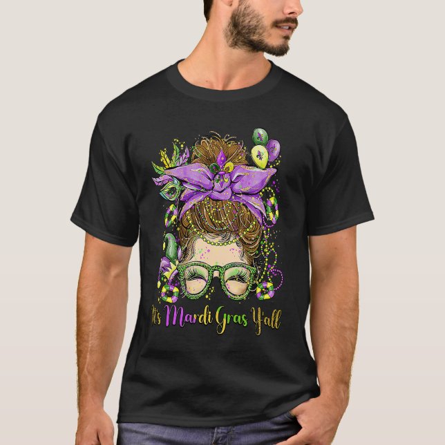 Mardi Gras Peace Love  Mardi Gras Carnival T-Shirt (Vorderseite)