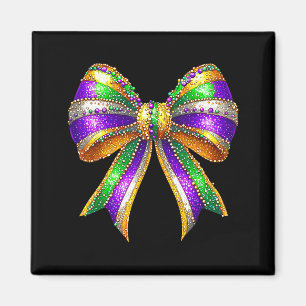 Mardi Gras Perlen Coquette Bogen Design Magnet
