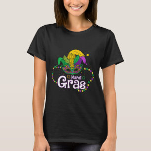 Mardi Gras Perlen Maske Federn Narrenmaske Mardi G T-Shirt