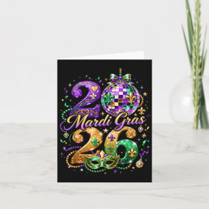 Mardi Gras Perlen Masken Parade Design Karte