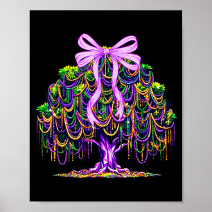 Mardi Gras-Perlenbaum-Karneval New Orleans Coquett Poster