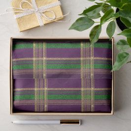 Mardi Gras Plaid Seidenpapier