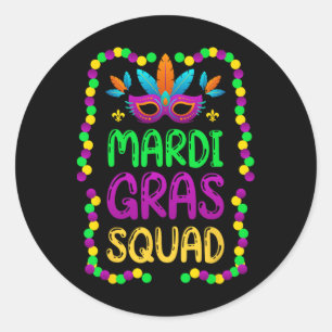 Mardi Gras Platz für eine Mardi Gras Fan Carnival  Runder Aufkleber