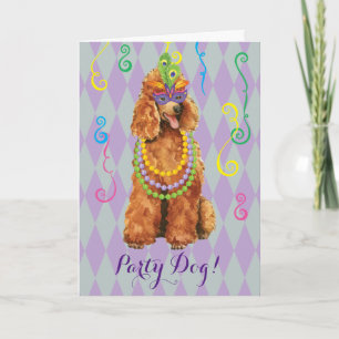 Mardi Gras Poodle Karte