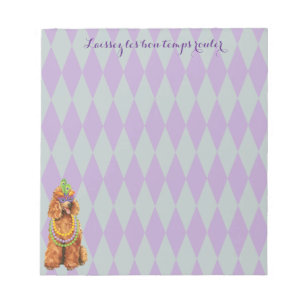Mardi Gras Poodle Notizblock