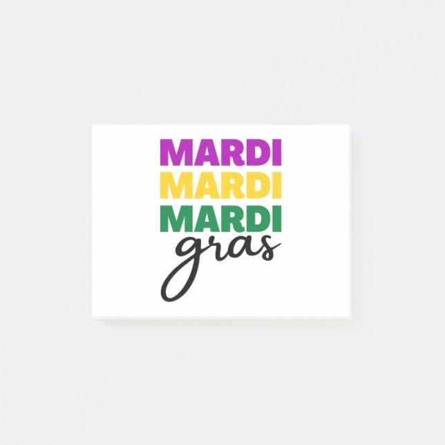 Mardi Gras Post-it Klebezettel (Vorderseite)