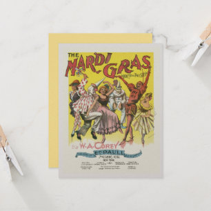 Mardi Gras Poster Einladung