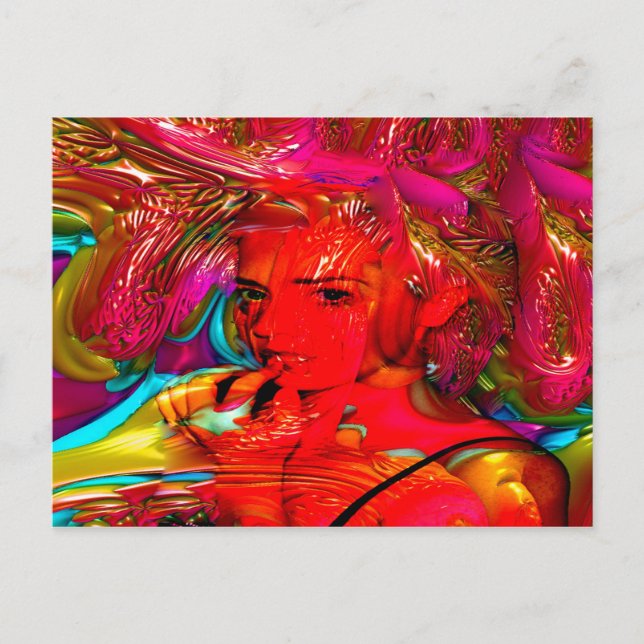 Mardi Gras Postkarte (Vorderseite)