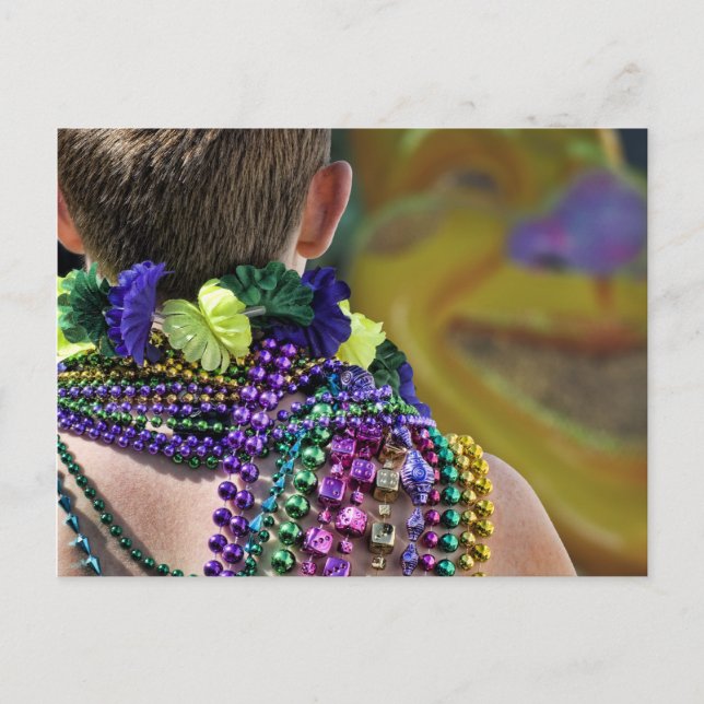 Mardi Gras Postkarte (Vorderseite)