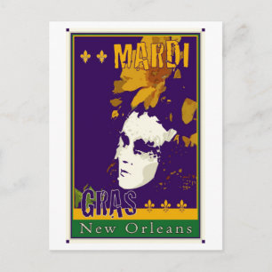 Mardi Gras Postkarte