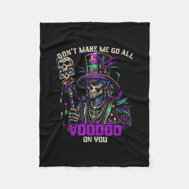 Mardi Gras Priest Hexendoktor Voodoo auf Sie Fleecedecke (Vorderseite)