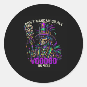 Mardi Gras Priest Hexendoktor Voodoo auf Sie Runder Aufkleber
