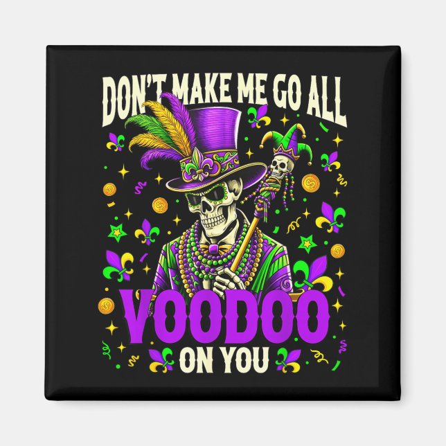 Mardi Gras Priest Top Hat New Orleans Witch Doctor Magnet (Vorne)