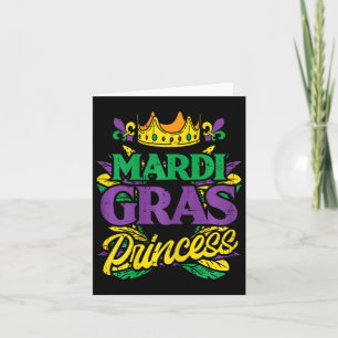 Mardi Gras Princess Funny Mardi Gras Carnival Wome Karte
