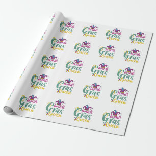 Mardi Gras Princess Funny Mardi Gras Karnival Geschenkpapier