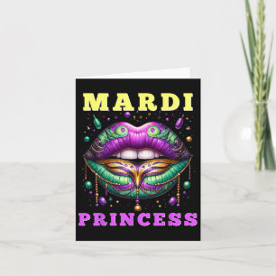 Mardi Gras Princess Mardi Gras Lips 2025 Frauen Karte