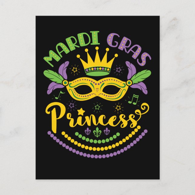 Mardi Gras Princess Postkarte (Vorderseite)