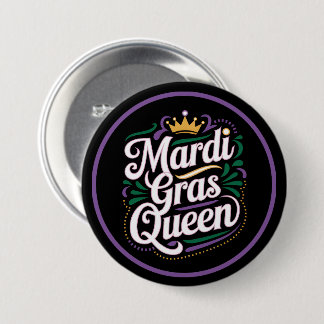 Mardi Gras Queen Button